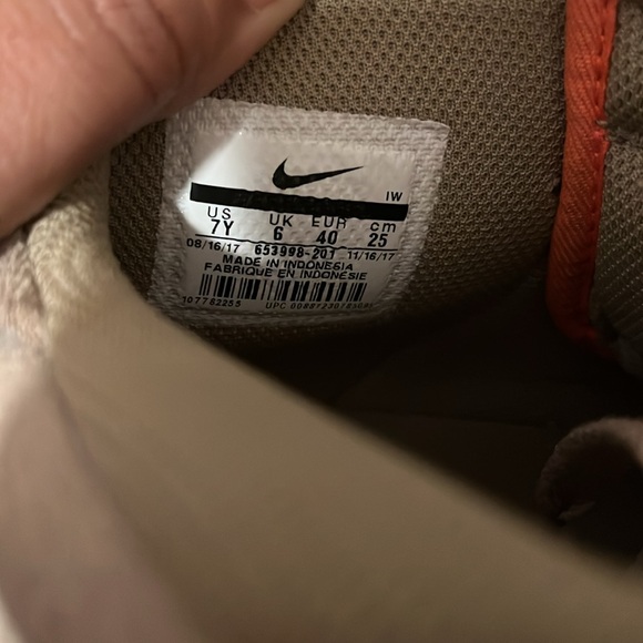 Nike AF1 Cream and Neon Orange Uptown’s Suede - Picture 5 of 7